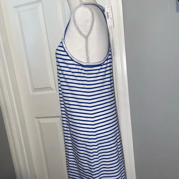 NWT J Crew Blue and White Stripe Tank Dress - Picture 4 of 9